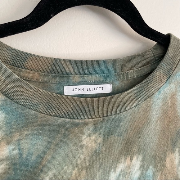 John Elliott Long Sleeve University Tee in Green/Blue/Brown Tye Dye size 3 (L) - Picture 4 of 4